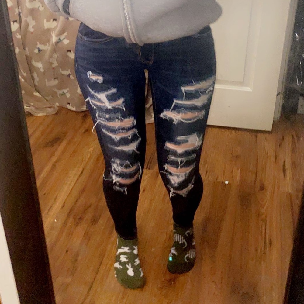 American eagle ripped jeggings